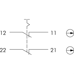 Not-Halt-Taster 2Ö, Einbau-Ø 16,2mm, Flachstecker , Technische Zeichnung