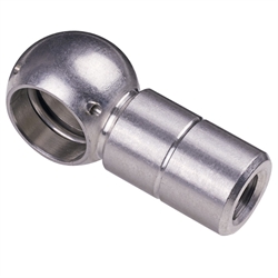 Kugelpfannen DIN 71805 mit Sprengring und Nut für Sicherungsbügel, Edelstahl, Produktphoto