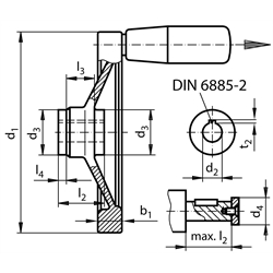 Sicherheits-Handräder SHR, Technische Zeichnung