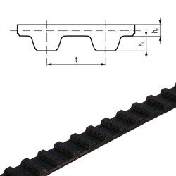 Normzahnriemen Profil L=3/8" (9,525mm) Breite 075=19,1mm Meterware (Neopren mit Glasfaser-Zugstrang) , Produktphoto