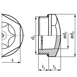 Ölschaugläser 541 aus Kunststoff, Technische Zeichnung