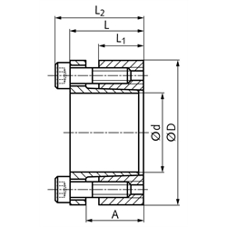 Spannsätze COM-CB1 Bohrung 18 bis 100mm, Technische Zeichnung