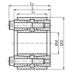 Spannsätze COM-LLH Bohrung 42 bis 120mm, Technische Zeichnung